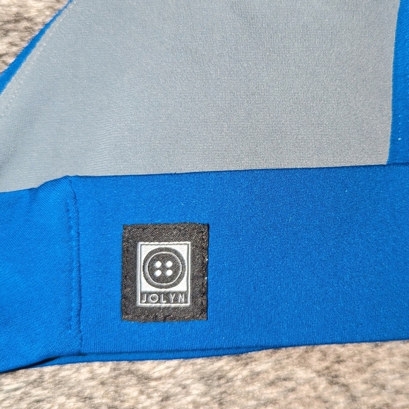 JOLYN Fendrick Solid Bikini Top Blue Women's Large - Picture 6 of 8